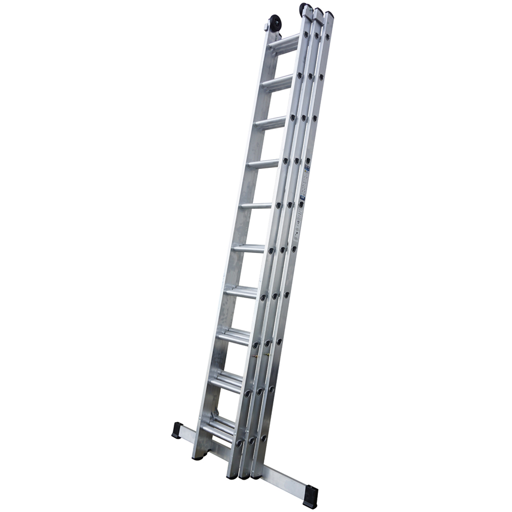 Lyte Ladders & Towers LytePro+ EN131-2 Professional Industrial 3 Section 10 Rung Extension Ladder Image 1