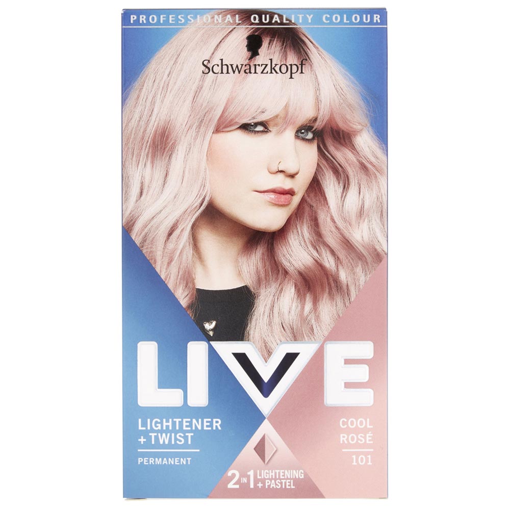 Schwarzkopf LIVE Lightener + Twist Cool Rose 101 Permanent Hair Dye Image 1