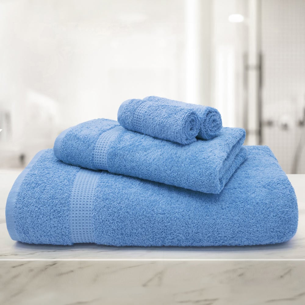 Mayfair Egyptian Cotton Blue Bath Sheet Set of 2 Image 2