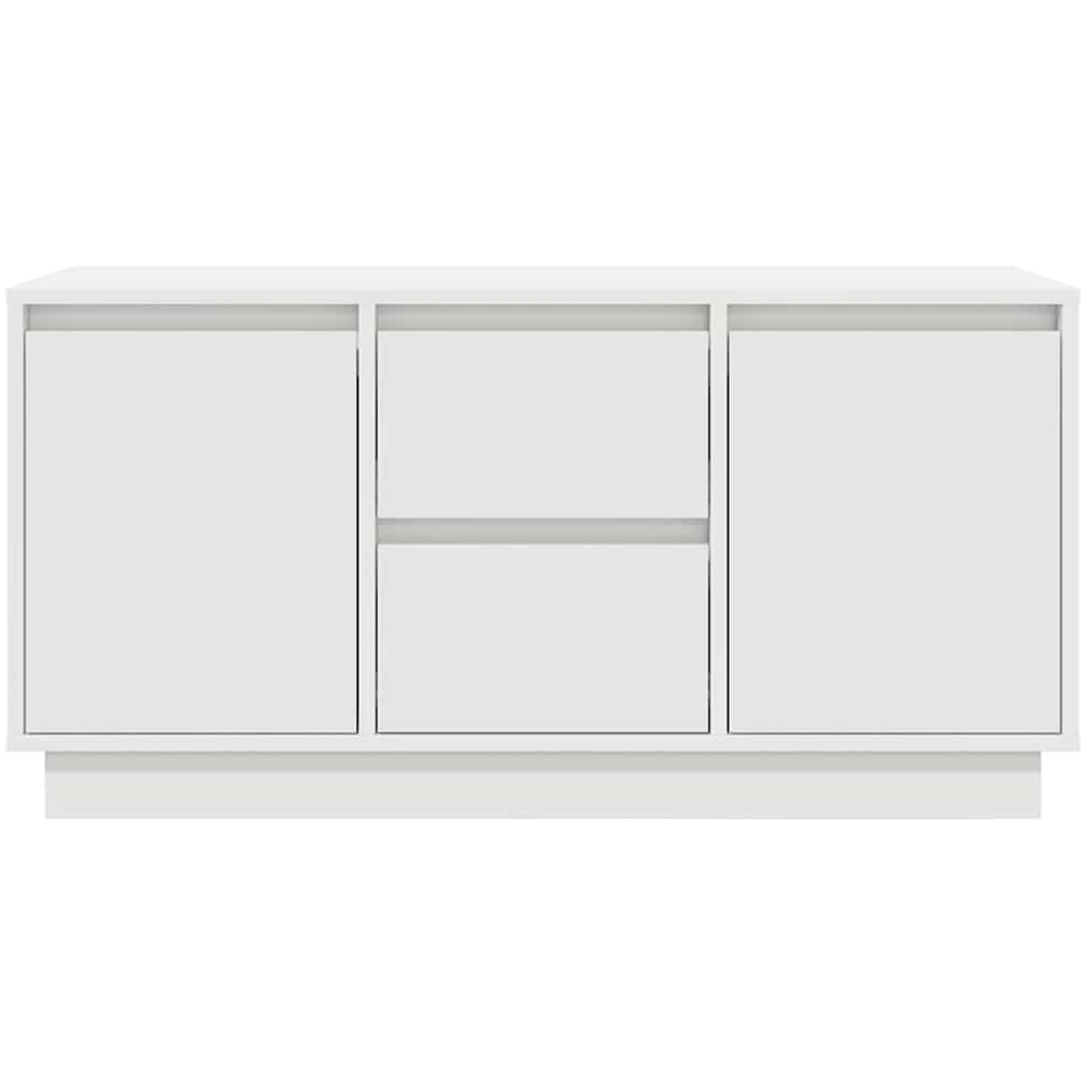 vidaXL 2 Door 2 Drawer White TV Cabinet with LED Lights Image 7
