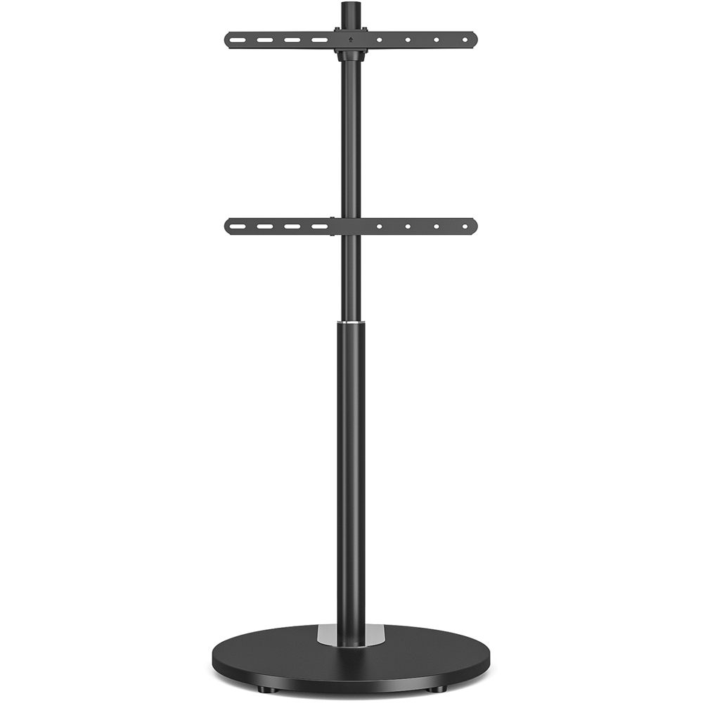 TTAP Black and Circular Base Floor Pedestal TV Stand Image 2