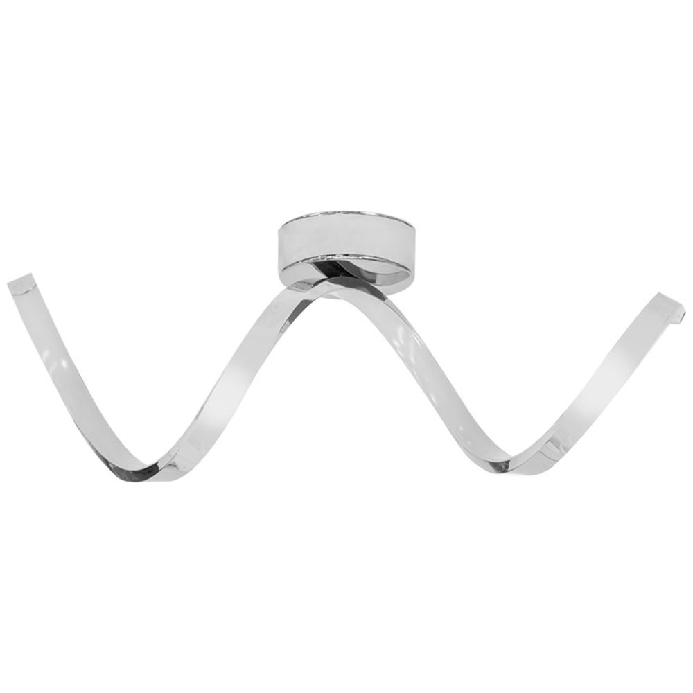 ValueLights Infinity Chrome Single Twist Integrated LED Ceiling Light Image 1