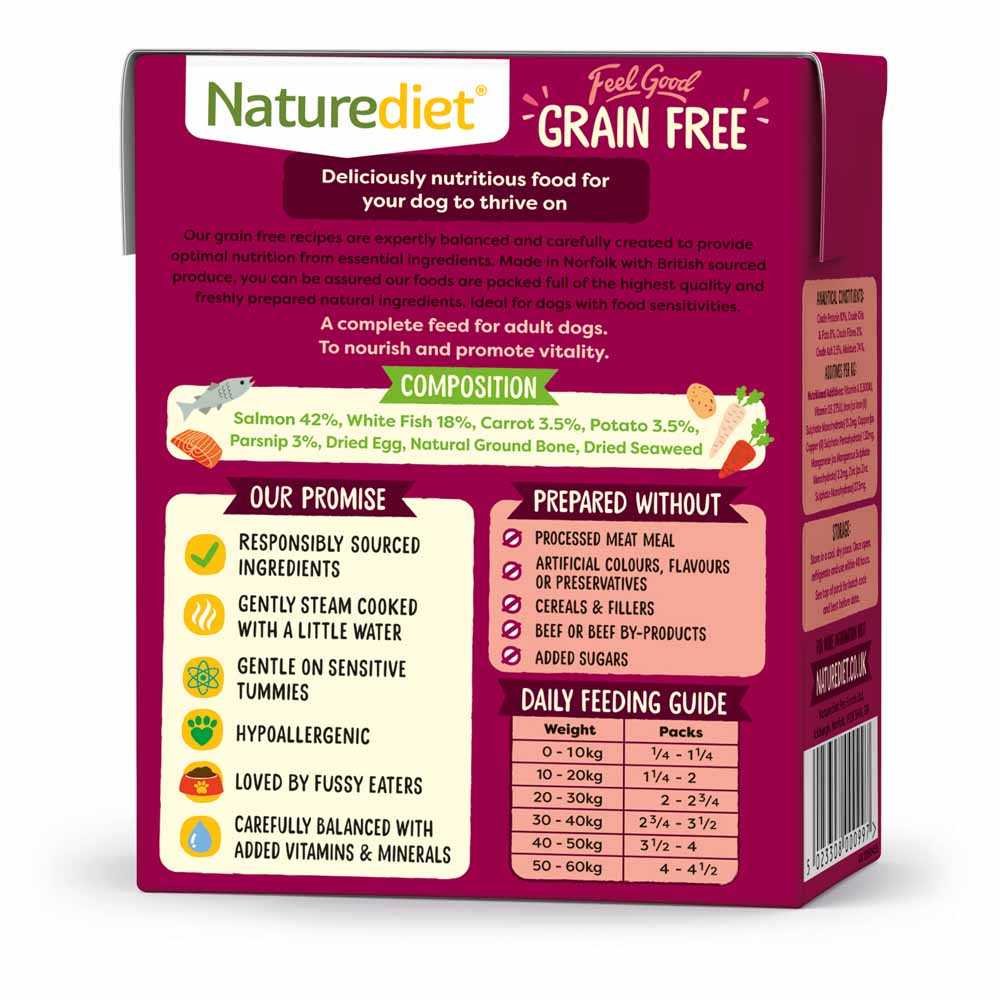 Naturediet Feel Good Grain Free Salmon Dog Food 390g Image 2