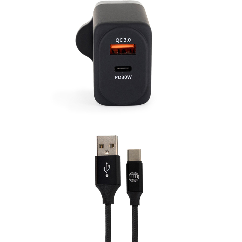 Our Pure Planet Dual UK Port USB-A + USB-C Wall Charger 30W Image 3