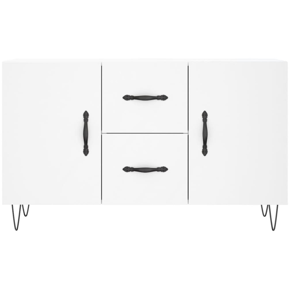 vidaXL 2 Door 2 Drawer White Sideboard Image 6