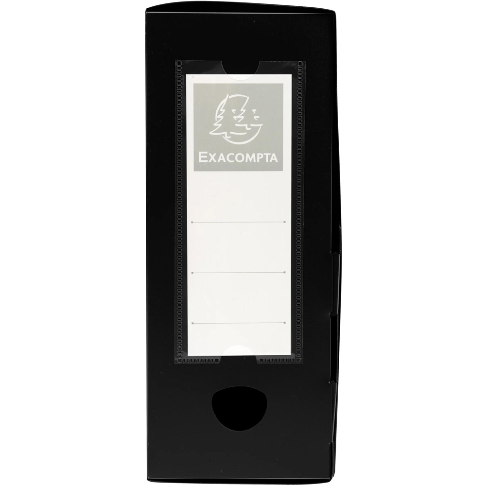 Exacompta A4 Black PP Stud File Box 10 Pack Image 3