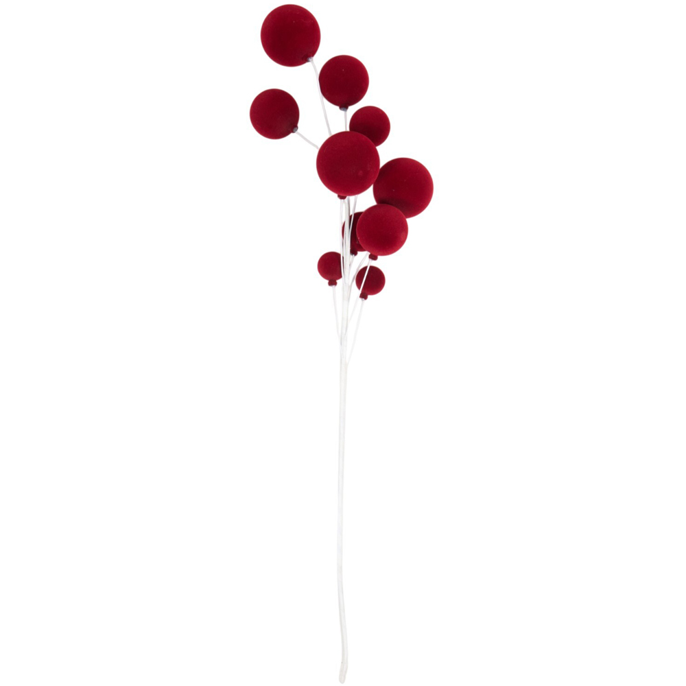 Flocked Bauble Branch Image 8