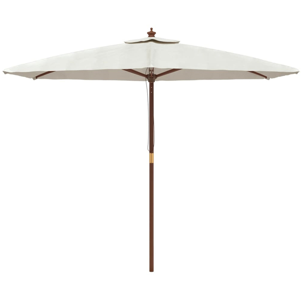 vidaXL White Garden Parasol 2.4 x 2.9m Image 2