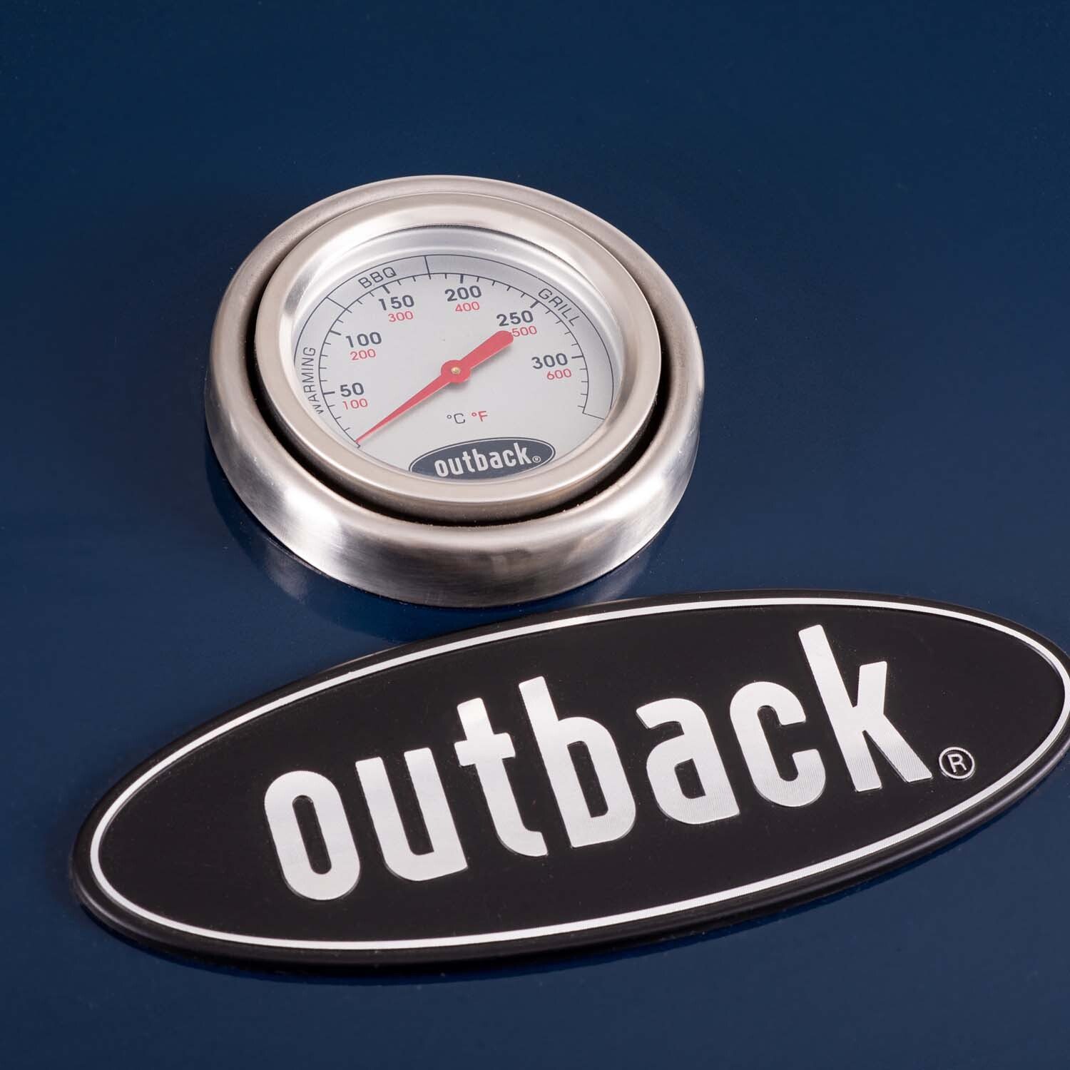 Outback Saturn Pro Blue and Silver 6 Burner Gas BBQ Image 18