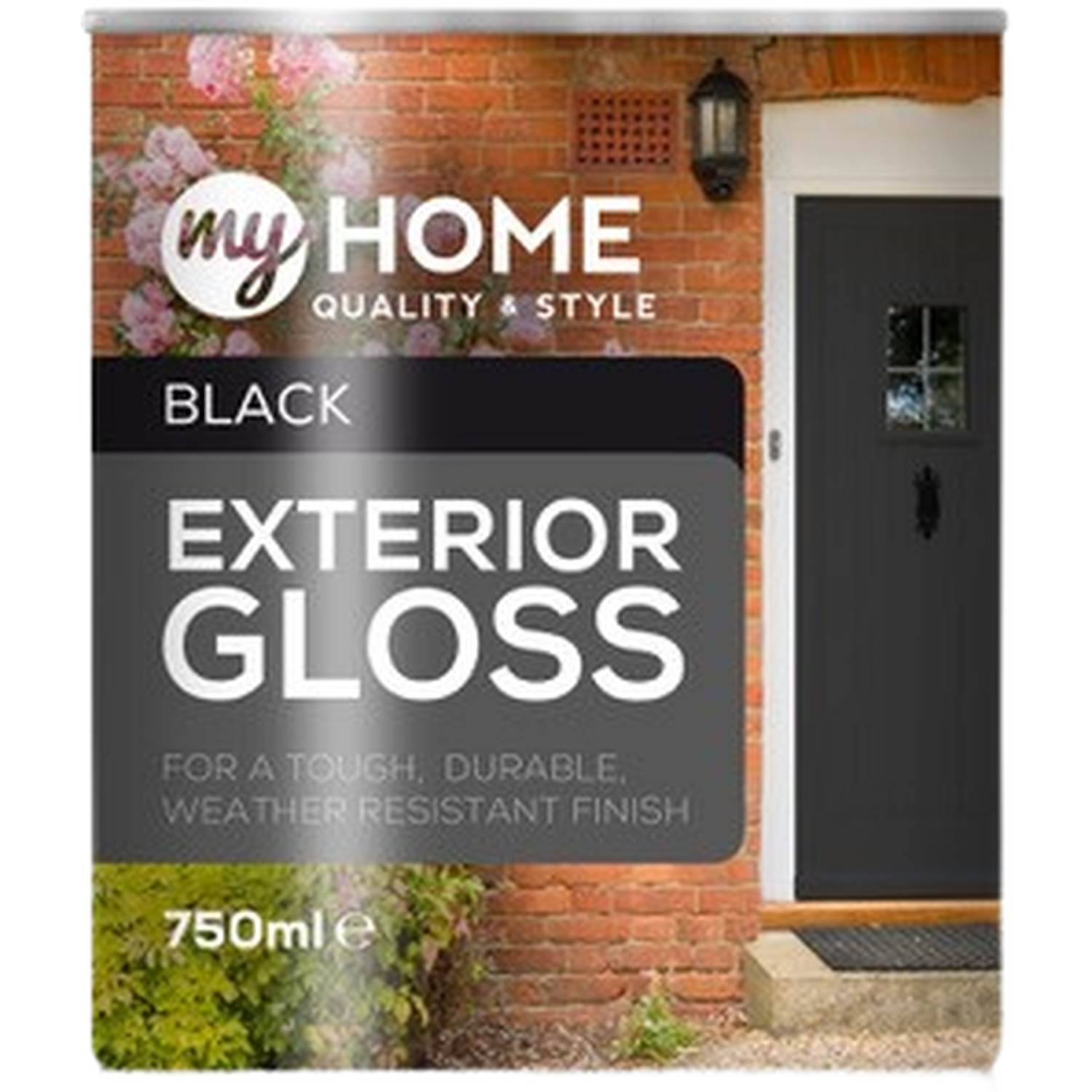 My Home Multi Surface Black Gloss Paint 750ml Image