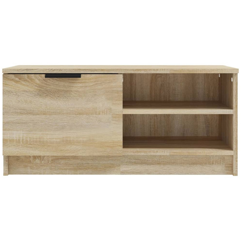 vidaXL 2 Door 2 Open Shelf Sonoma Oak TV Cabinet Set of 2 Image 5