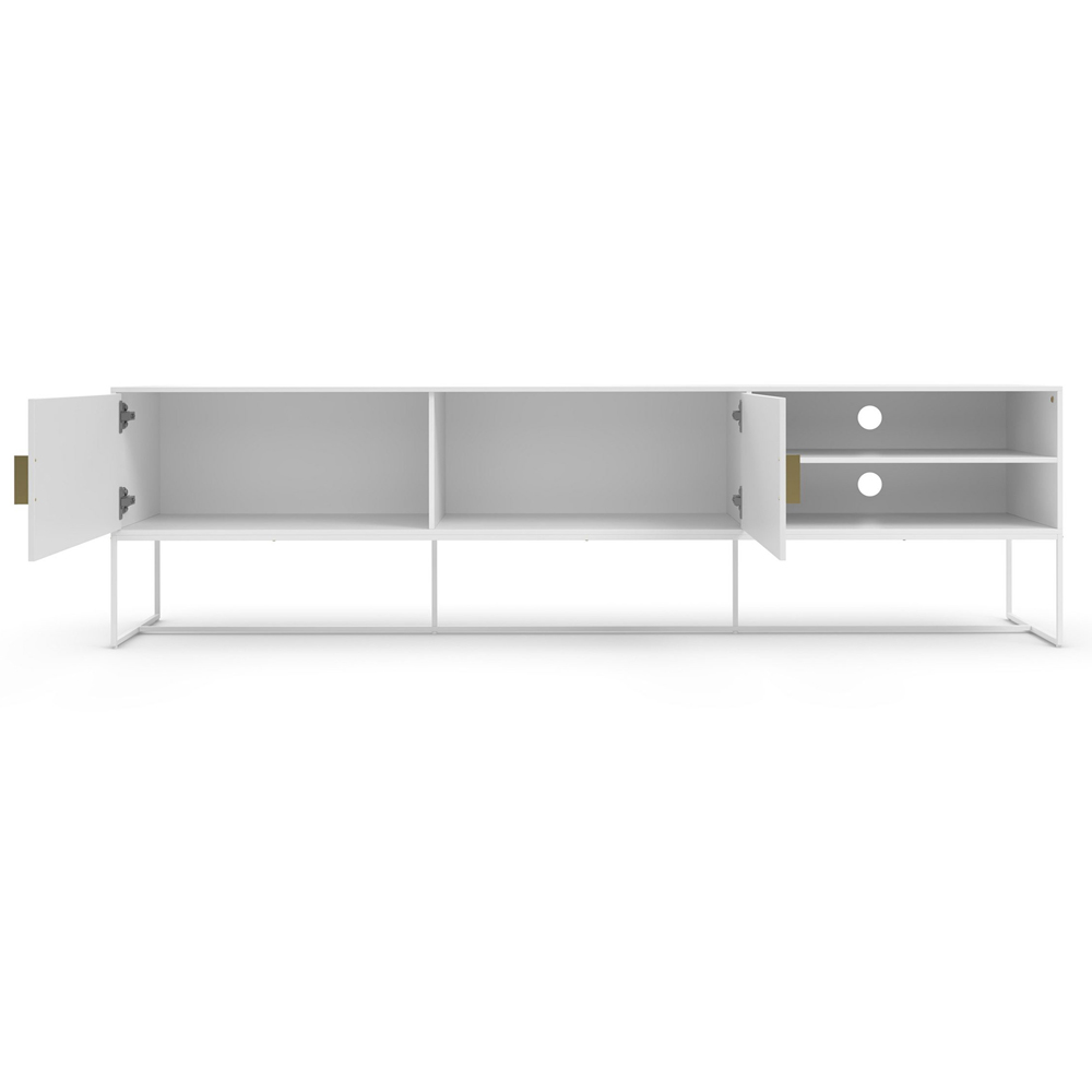 Loft24 Asia 2 Door 2 Shelf White Lowboard Image 4