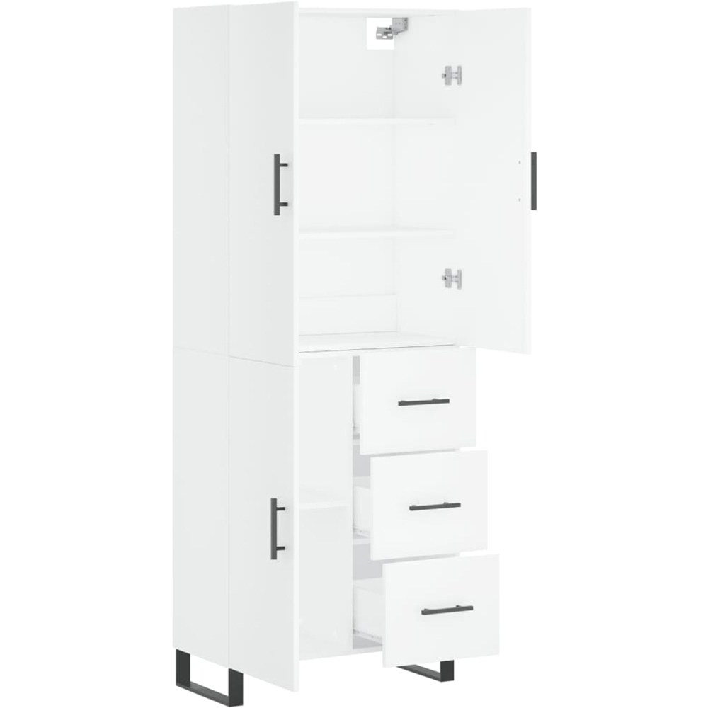 vidaXL 3 Door 3 Drawer White Highboard Image 4