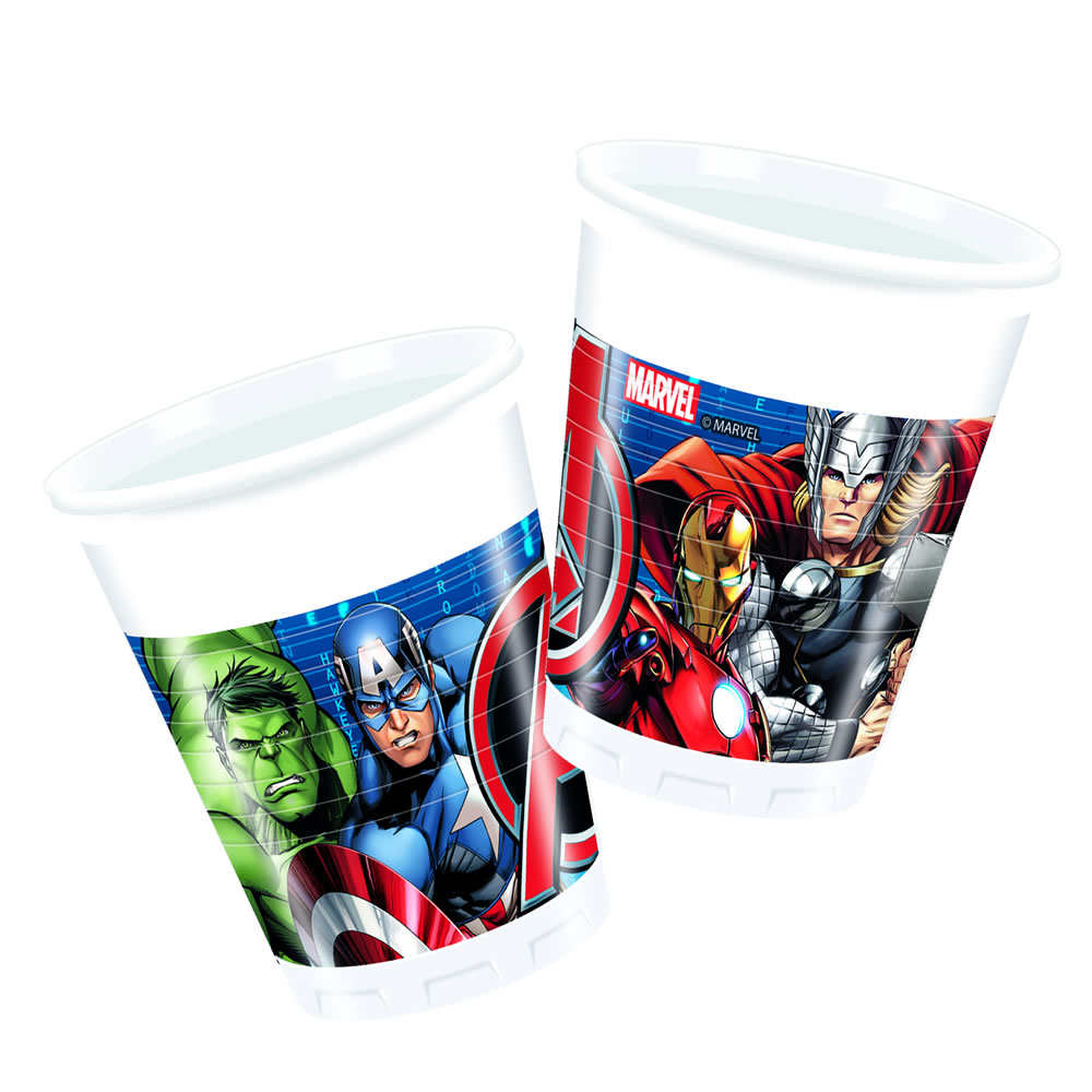 Avengers Plastic Party Cups 8 pack Image