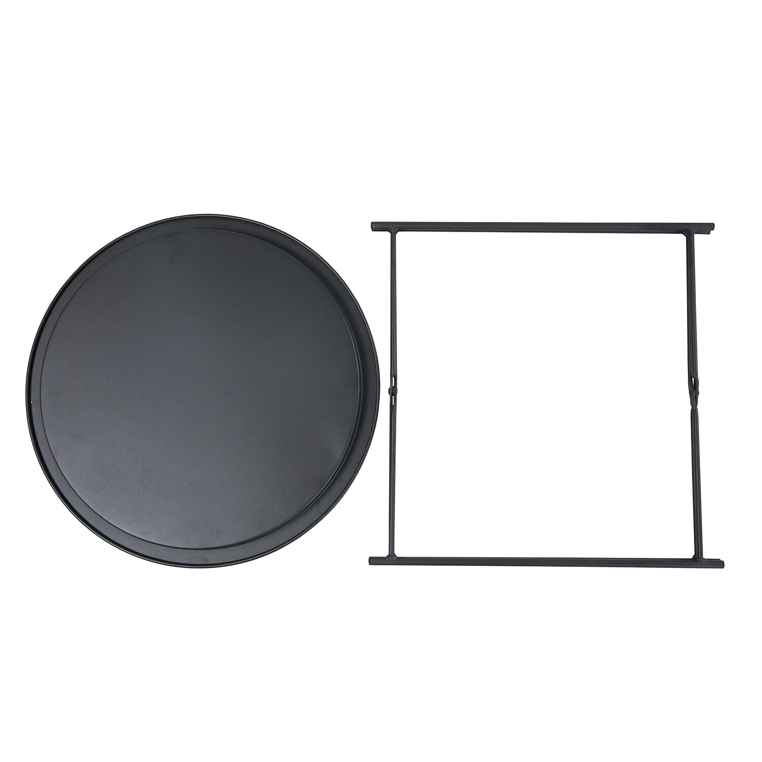 Black Round Folding Side Table Image 5