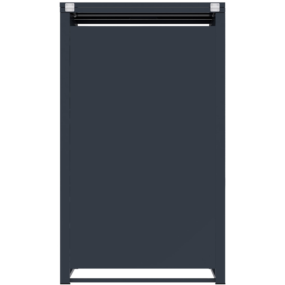 MonsterShop Anthracite and Wood Metal Wheelie Bin Storage Shed Image 3
