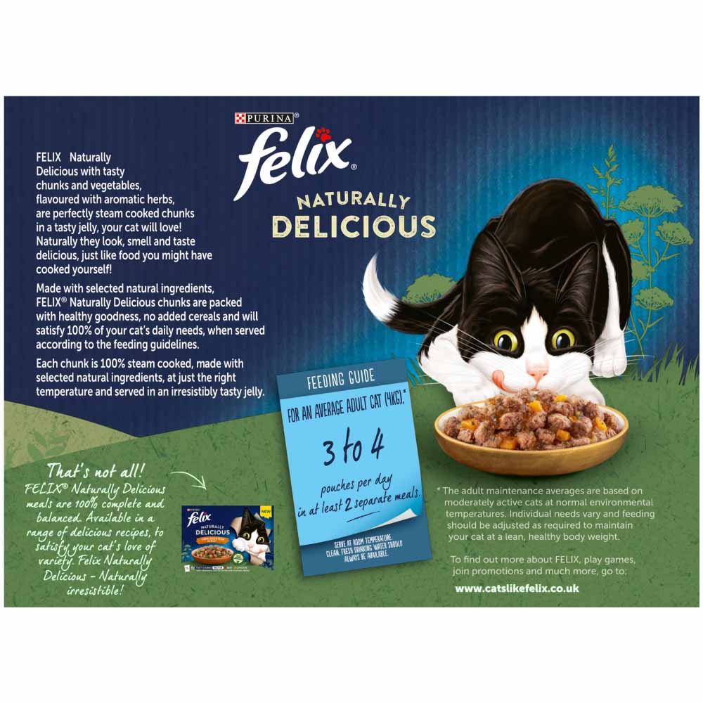 Felix Naturally Delicious Poultry Selection in Jelly Wet Cat Food 12 x 80g Image 4