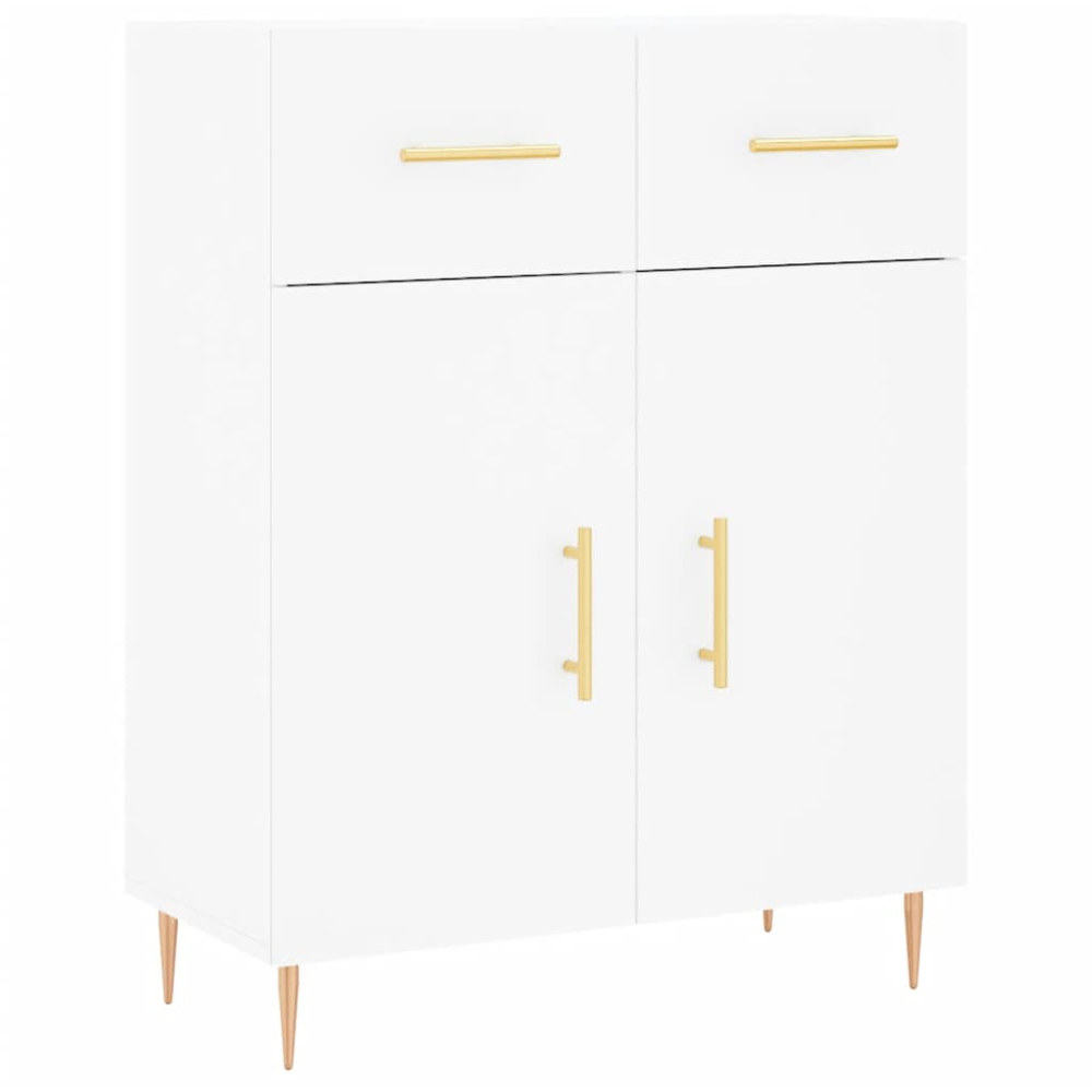 vidaXL 2 Door 2 Drawer White Sideboard Image 2