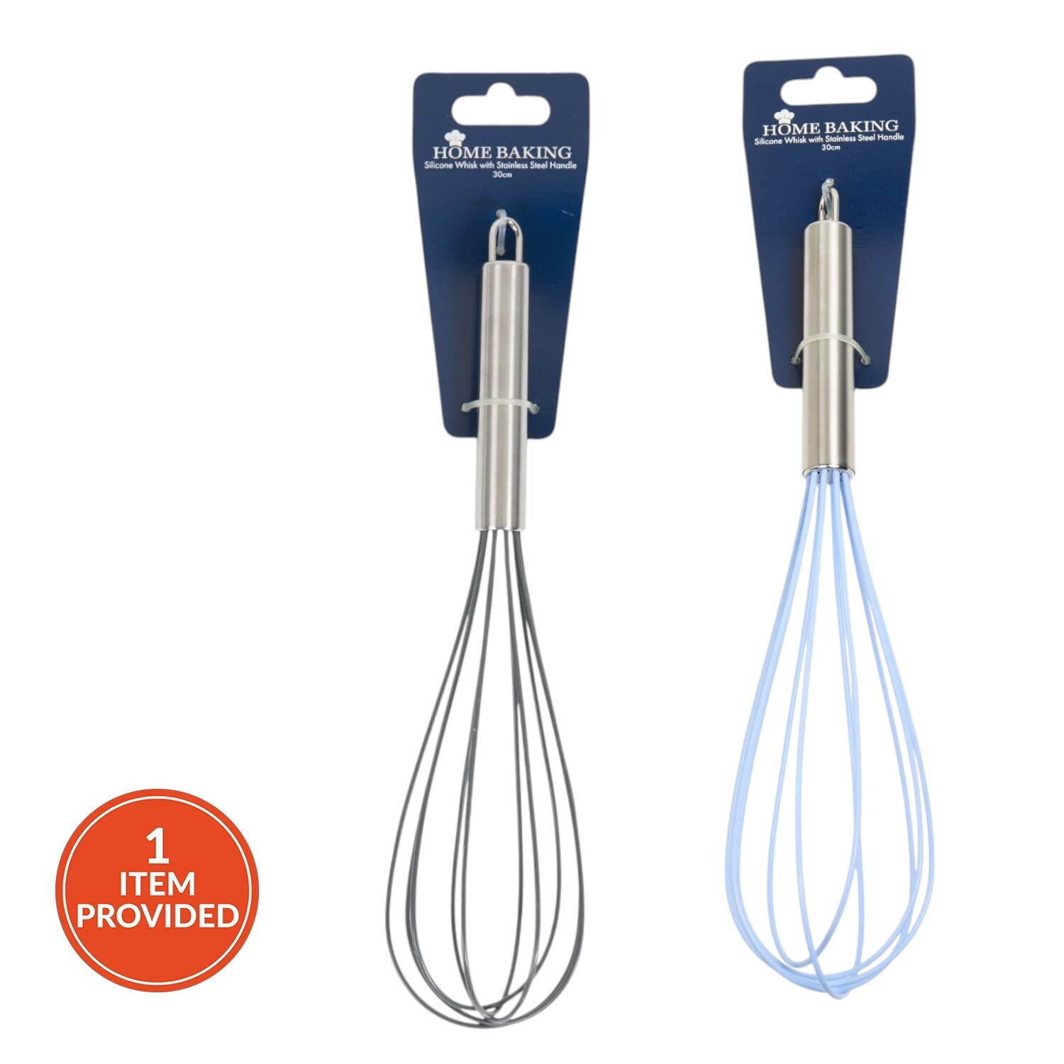 Silicone Whisk with Stainless Steel Handle Image 1