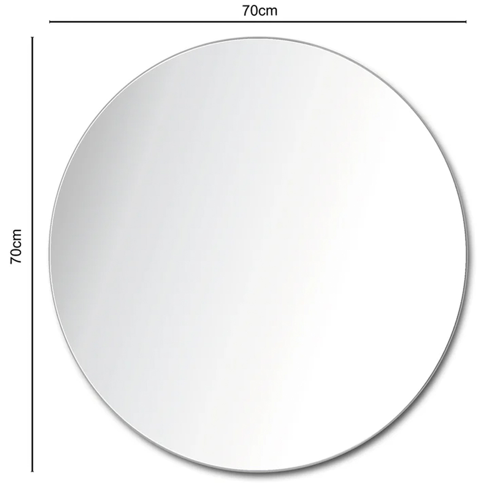 HGD Levico Frameless Round Wall-Mounted Mirror 70 x 70cm Image 5