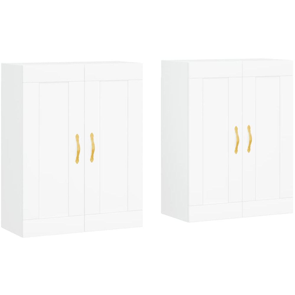 vidaXL 2 Door White Wall Mounted Cabinet Set of 2 Image 2