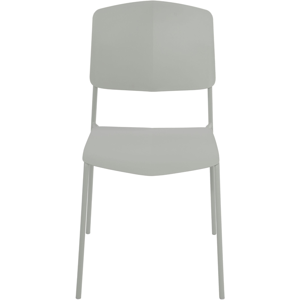 Core Products Academy Set of 2 Light Grey Plastic Kitchen Chair Image 8