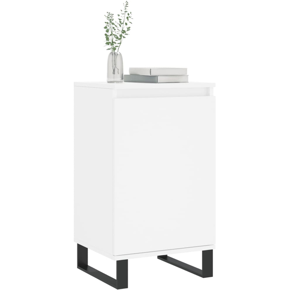 vidaXL 2 Door Single Drawer White Sideboard Set of 2 Image 3