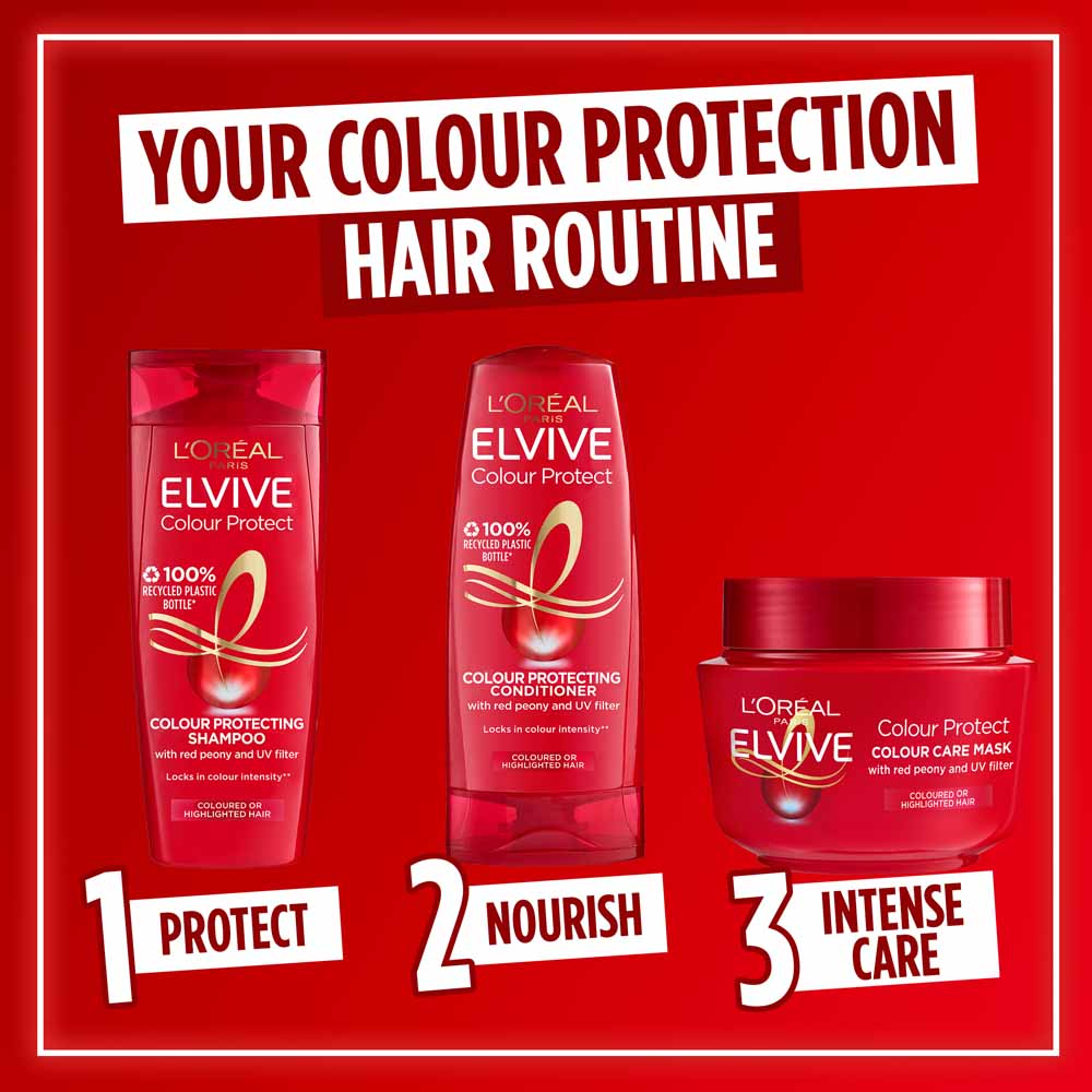 L'Oreal Paris Elvive Colour Protect Rapid Reviver Coloured Hair Power Conditioner 180ml Image 3