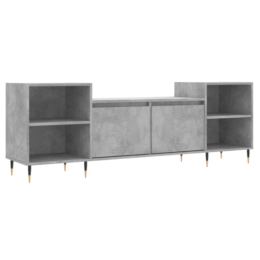 vidaXL 2 Door 2 Shelf Concrete Grey TV Cabinet Image 2