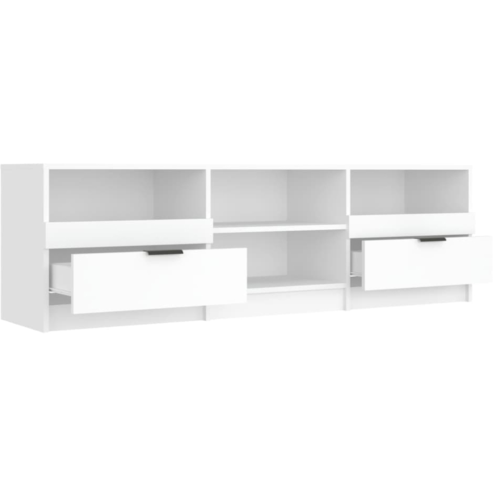 vidaXL 2 Drawer 4 Shelf White TV Cabinet Image 5