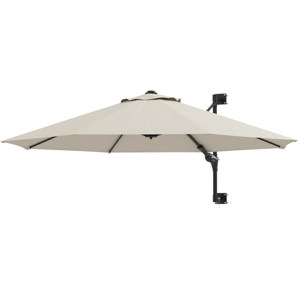 Outsunny Beige Wall Mounted Parasol Image 1
