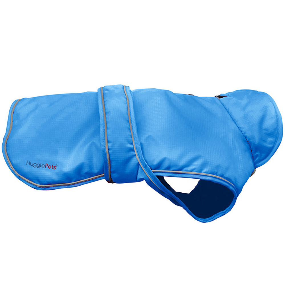 HugglePets Medium Arctic Armour Waterproof Thermal Blue Dog Coat Image 2