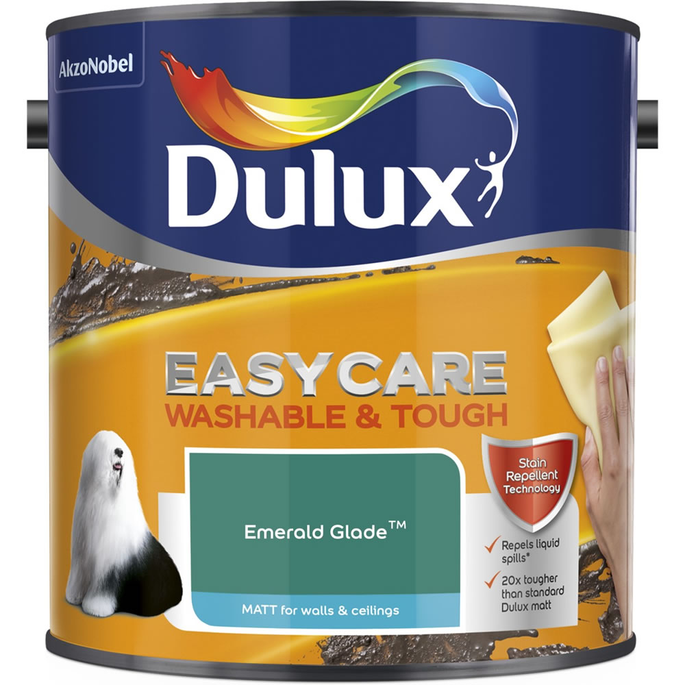 Dulux Easycare Matt Emulsion Paint Emerald Glade 2.5L Image