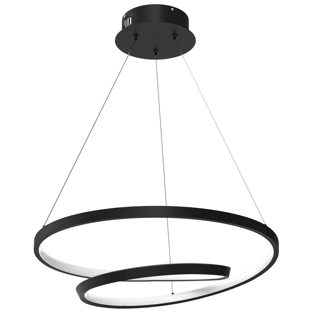 Milagro Lucero Black LED Pendant Lamp 230V Image 1