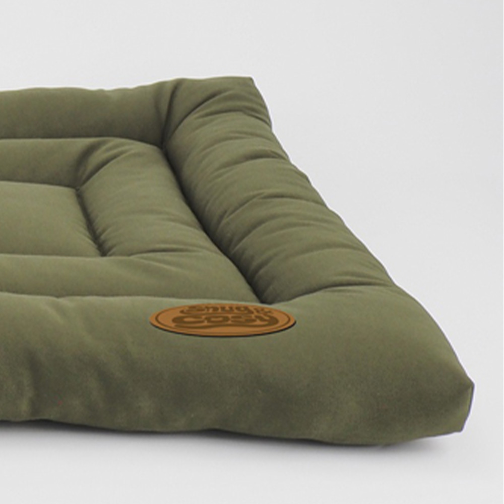 Snug & Cosy Small Olive Pet Mat Bed Image 3