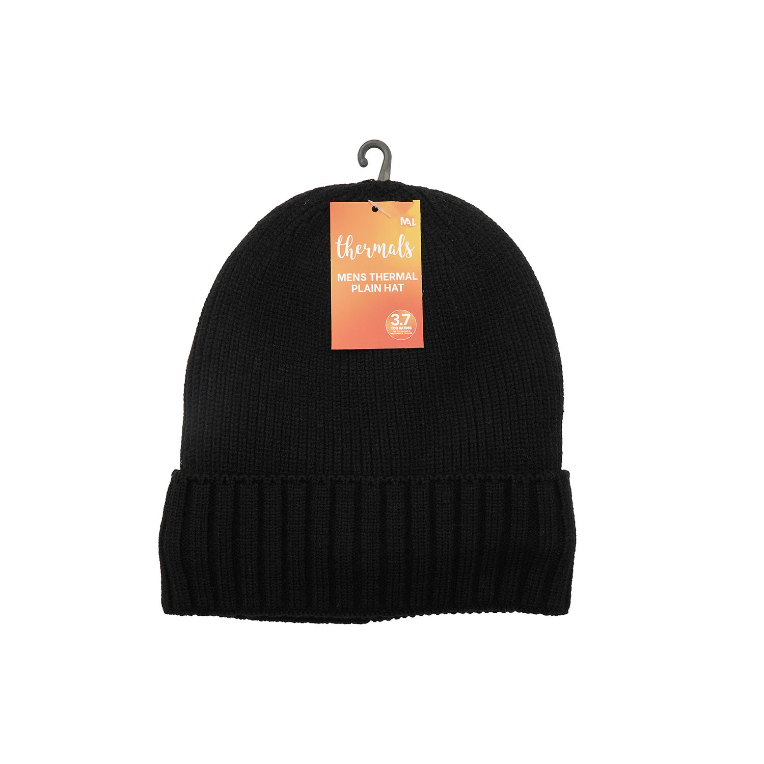 Mens Thermal Hat Plain - Black, Grey or Navy Image 1