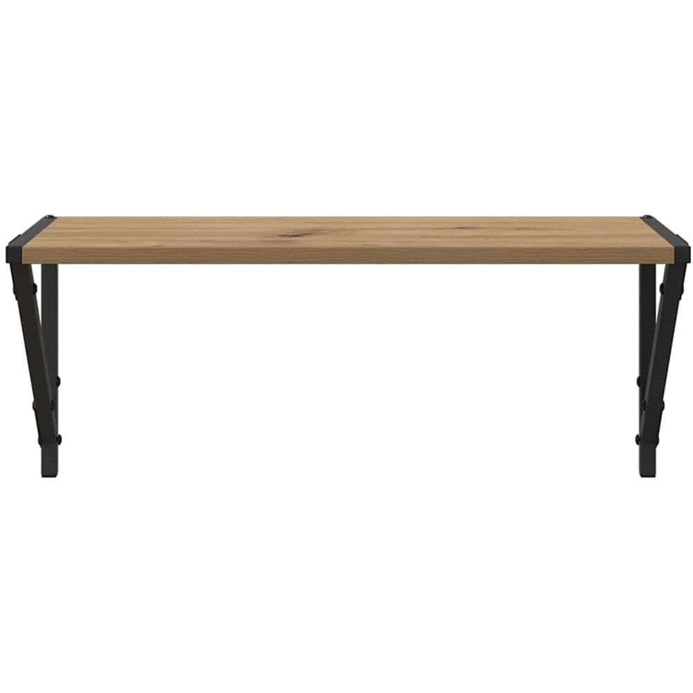 vidaXL 60 x 25cm Artisan Oak Wall Shelf Set of 2 Image 5