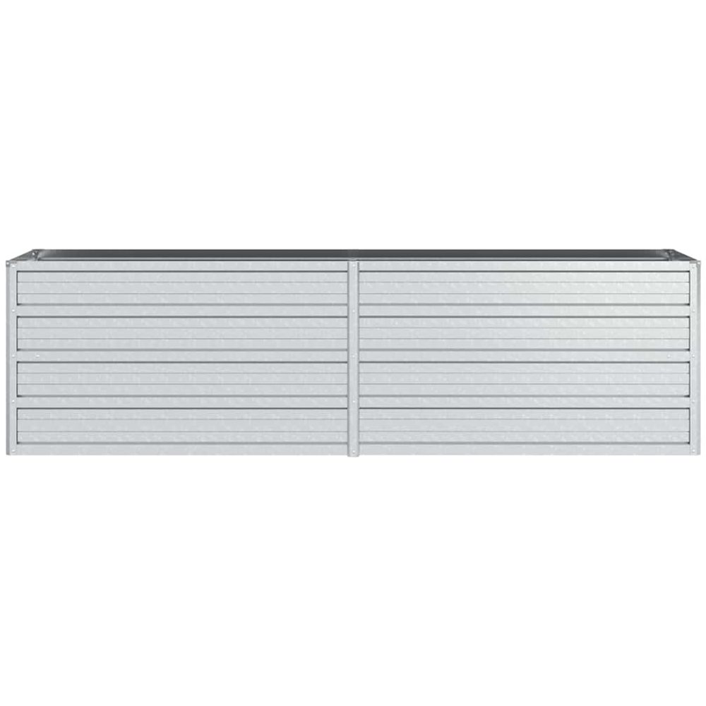 vidaXL Silver Galvanised Steel Square Raised Garden Bed 160 x 40 x 45cm Image 2