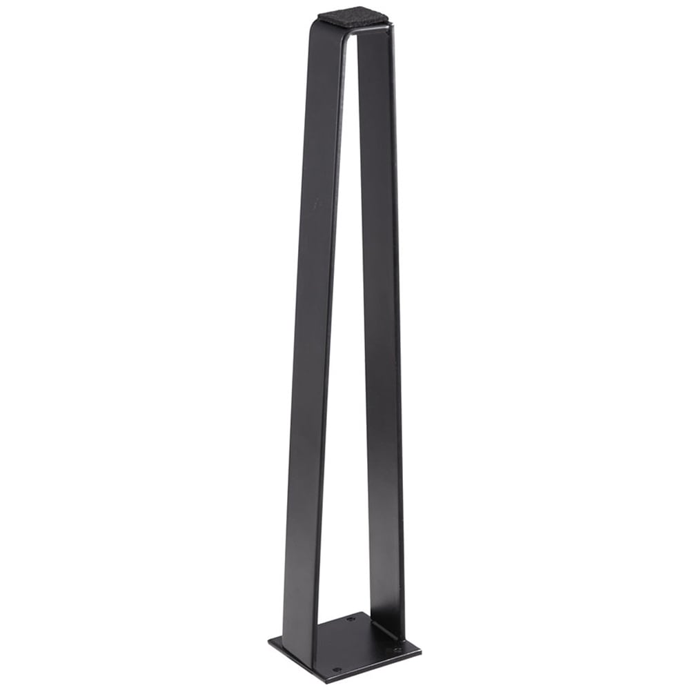 Living and Home 4 Pack Black Metal Trapezoid Furniture Legs 40cm Image 4