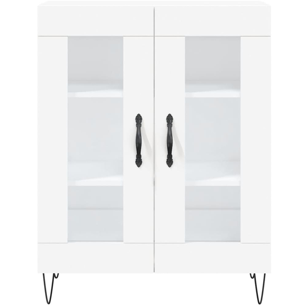 vidaXL 2 Glass Door White Sideboard Image 5