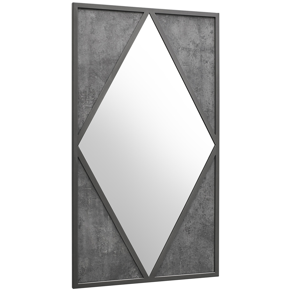 Bentley Designs Renzo Zinc and Dark Grey Geometric Landscape Wall Mirror 110 x 63cm Image 3
