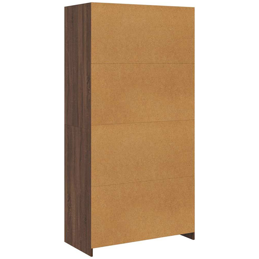 vidaXL 4 Shelf Brown Oak Engineered Wood Open Wardrobe Image 6