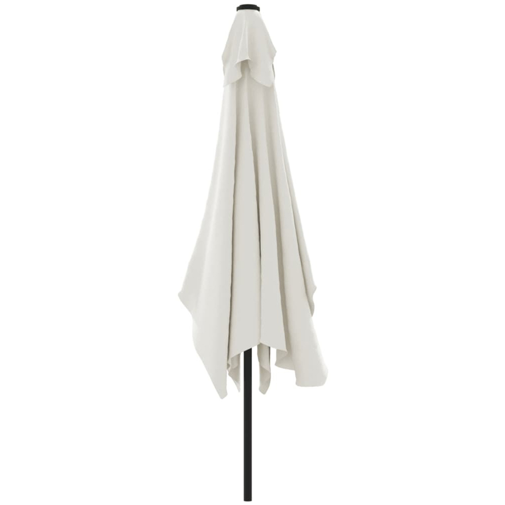 vidaXL Sand White Rectangular Crank and Tilt Garden Parasol 2 x 3m Image 3
