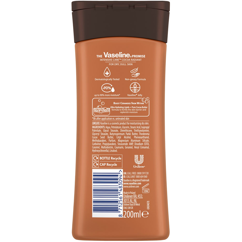 Vaseline Intensive Care Cocoa Radiant Lotion 200ml Image 3