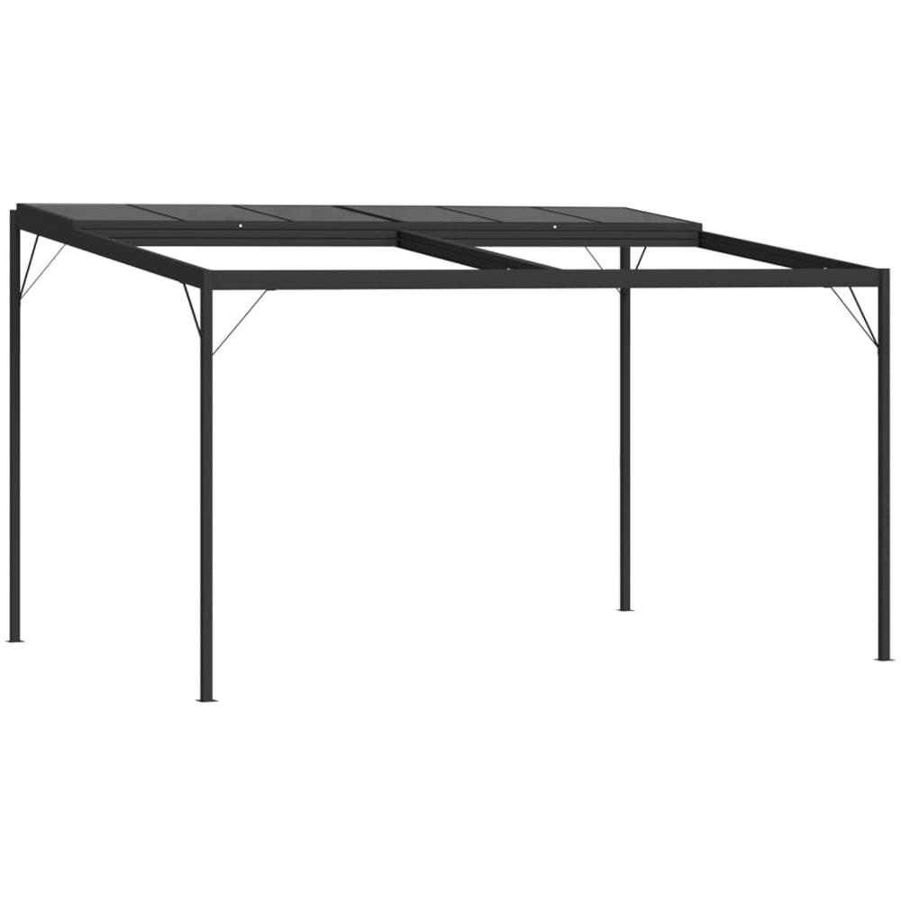 vidaXL 2.45 x 3.96m Anthracite Aluminium and Steel Gazebo with Roof Image 3