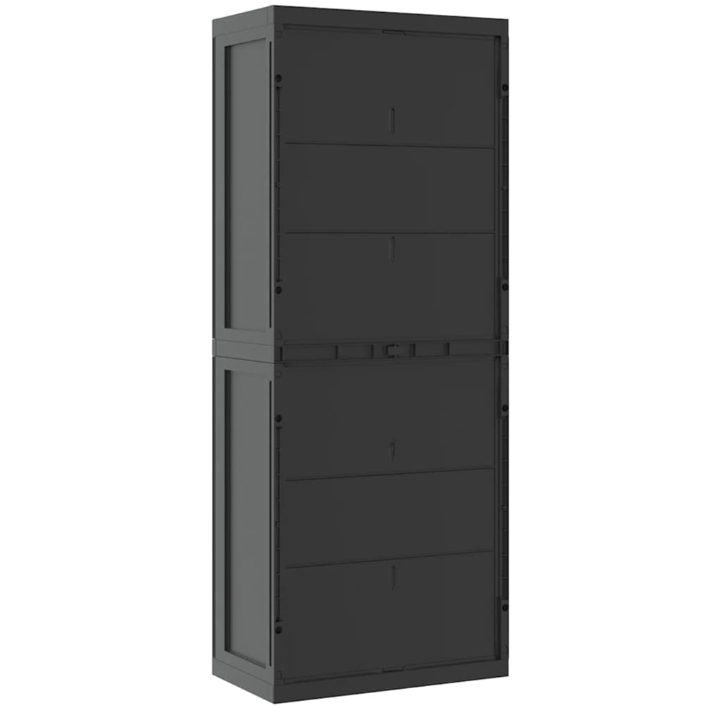 vidaXL 2 Door Black Outdoor Storage Cabinet Image 6