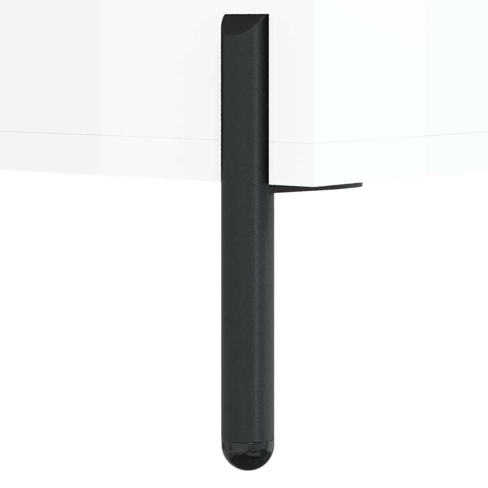 vidaXL 2 Drawer 2 Shelf White TV Cabinet Image 8