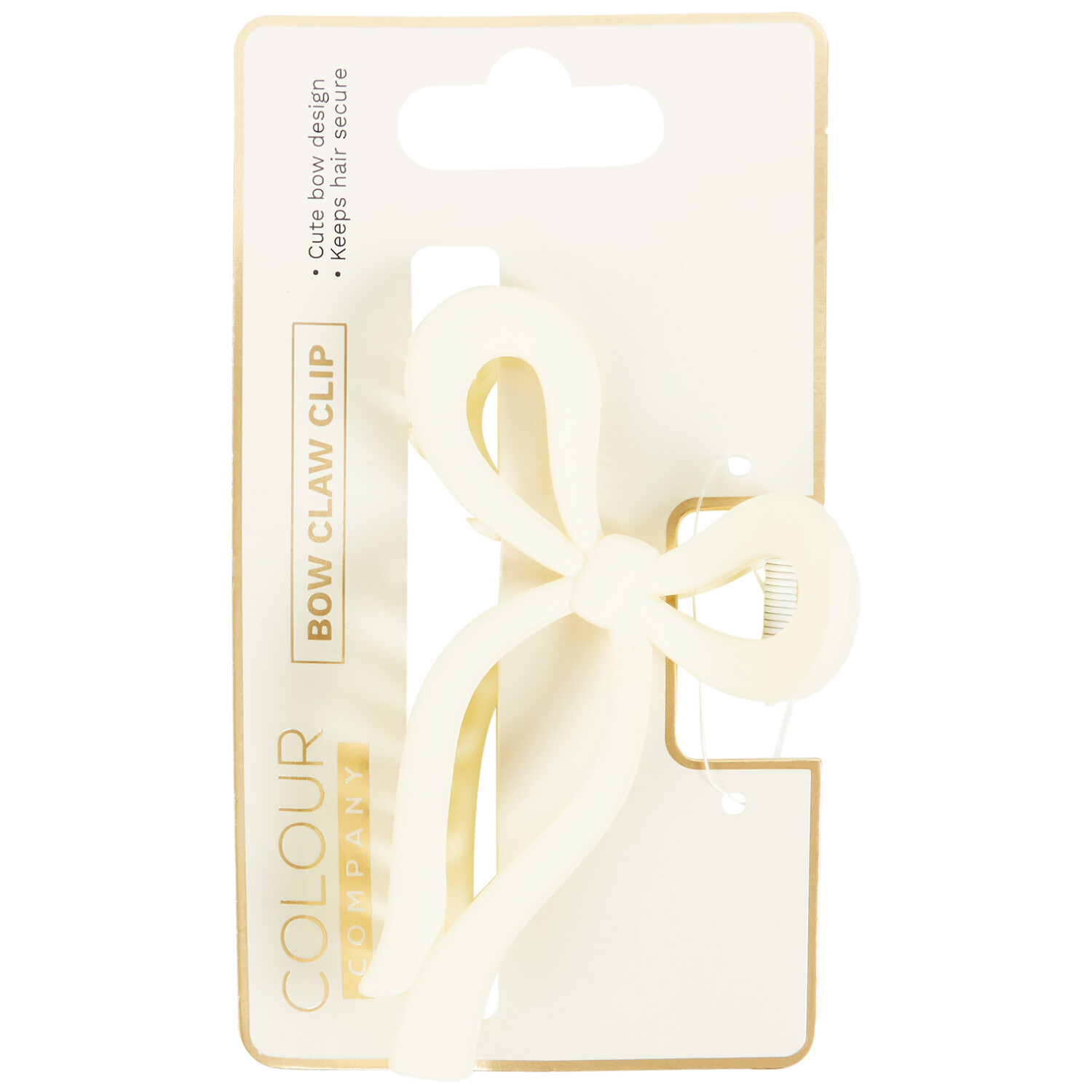 Bow Claw Clip White Image 1