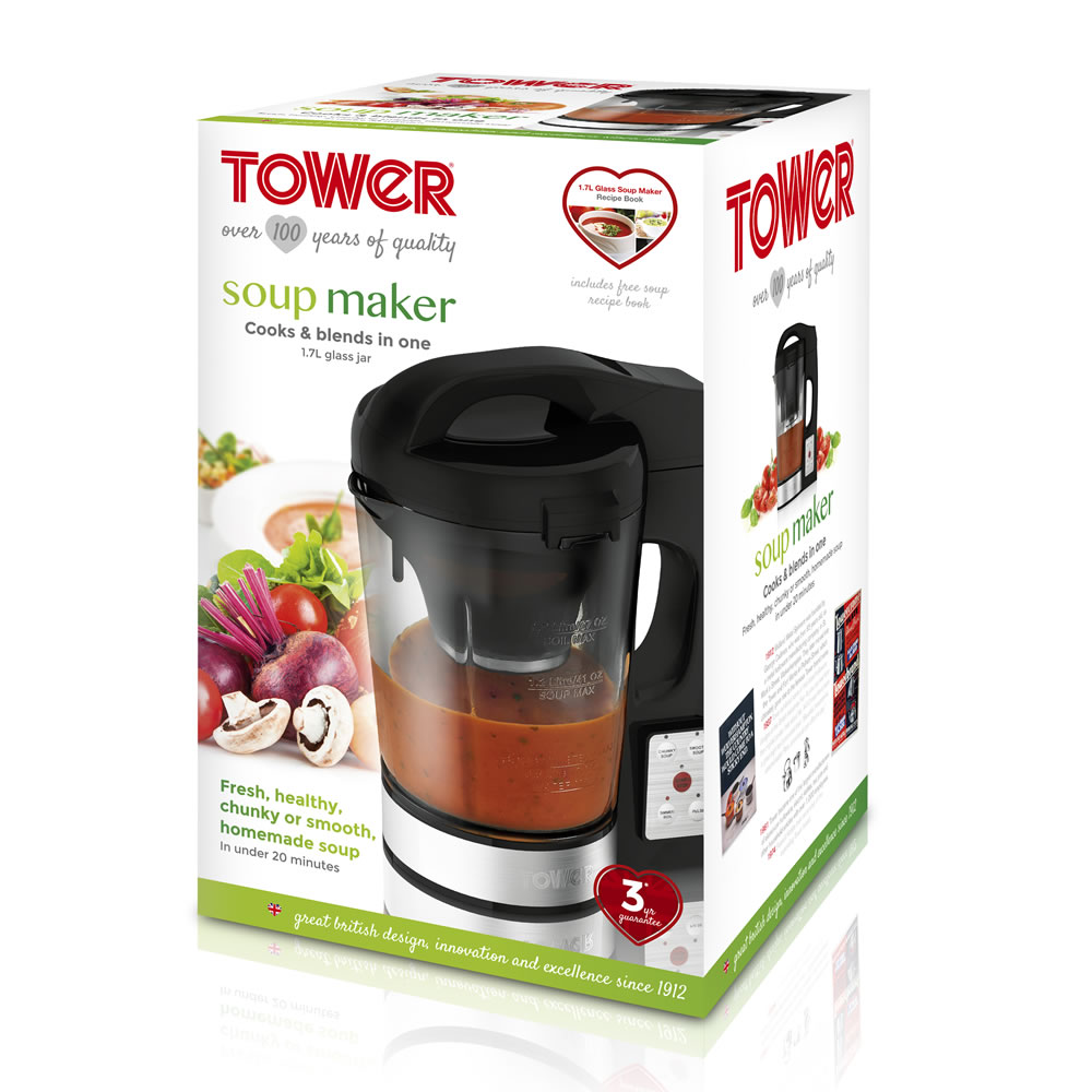 Tower 1.7L Glass Soup Maker T12019 Wilko