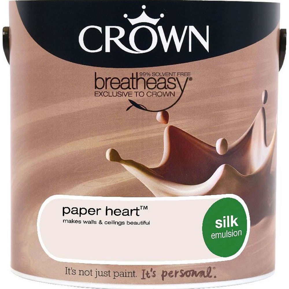 Crown Silk Emulsion Paint Paper Heart 2.5L Image 1